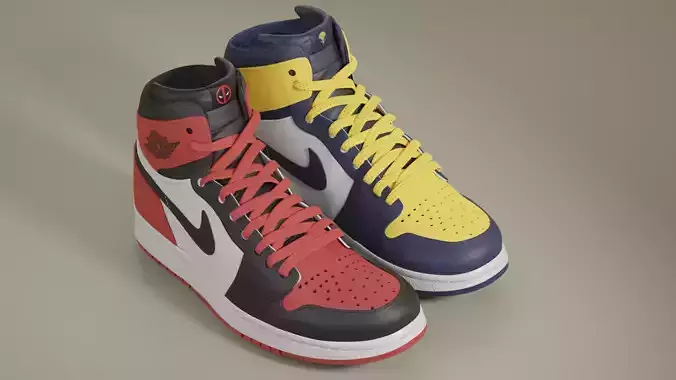 Air Jordan 1 Deadpool vs Wolverine