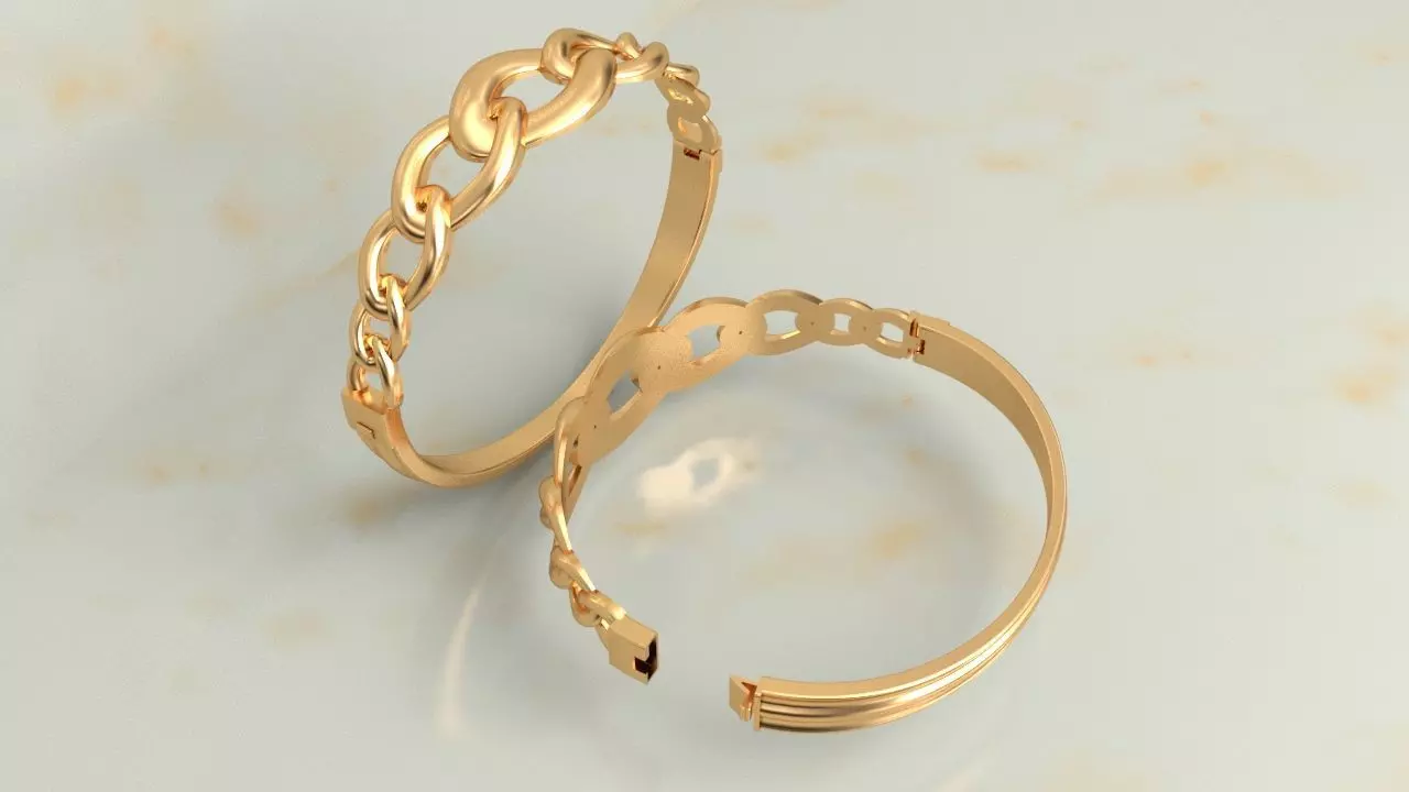 Cuban graduated bracelet 3D print model_0