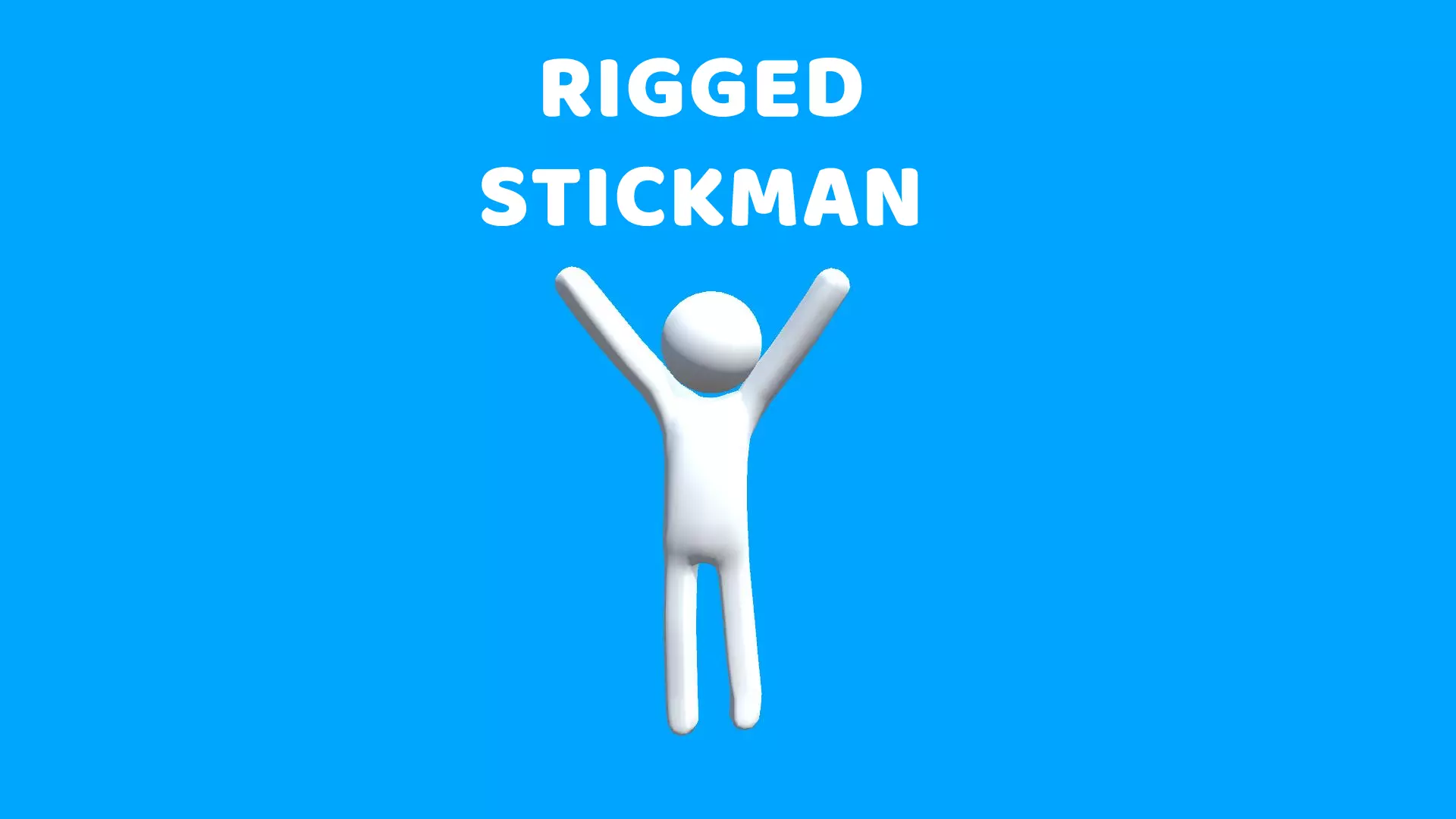Simple Low Poly Stickman Character - 3D model Low-poly 3D model_0