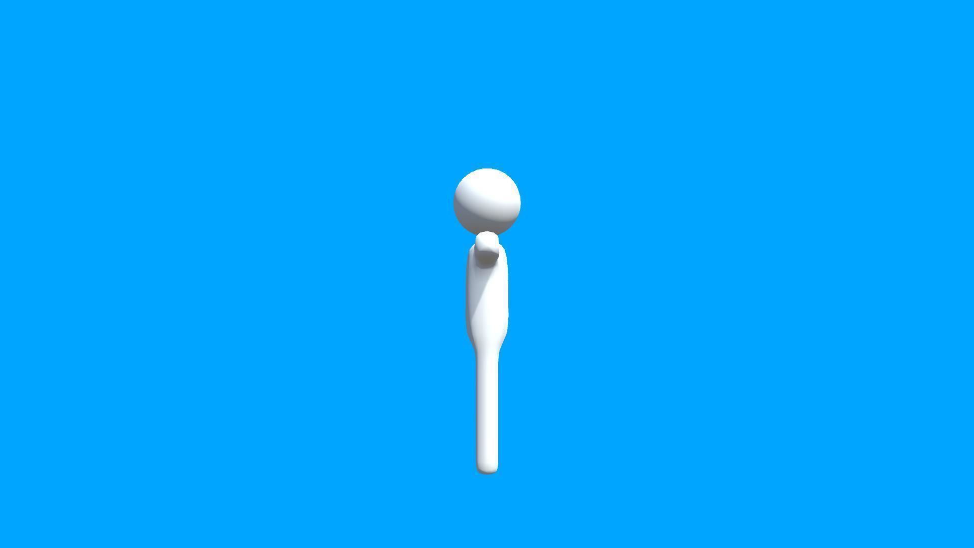 Simple Low Poly Stickman Character - 3D model Low-poly 3D model_4