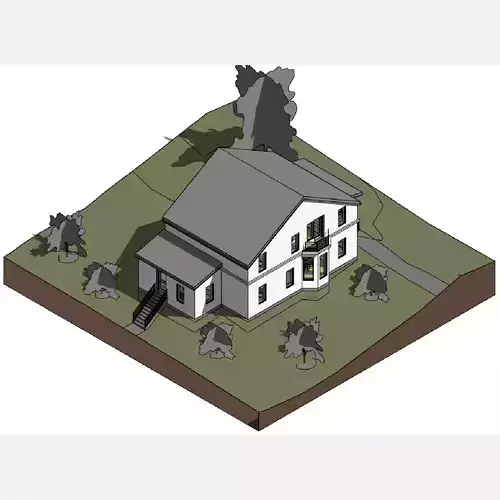 Normal house - Revit 3D model