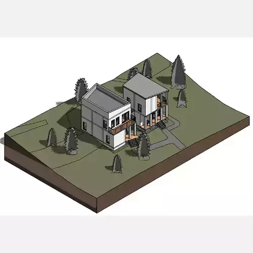 Two houses - Revit 3D model