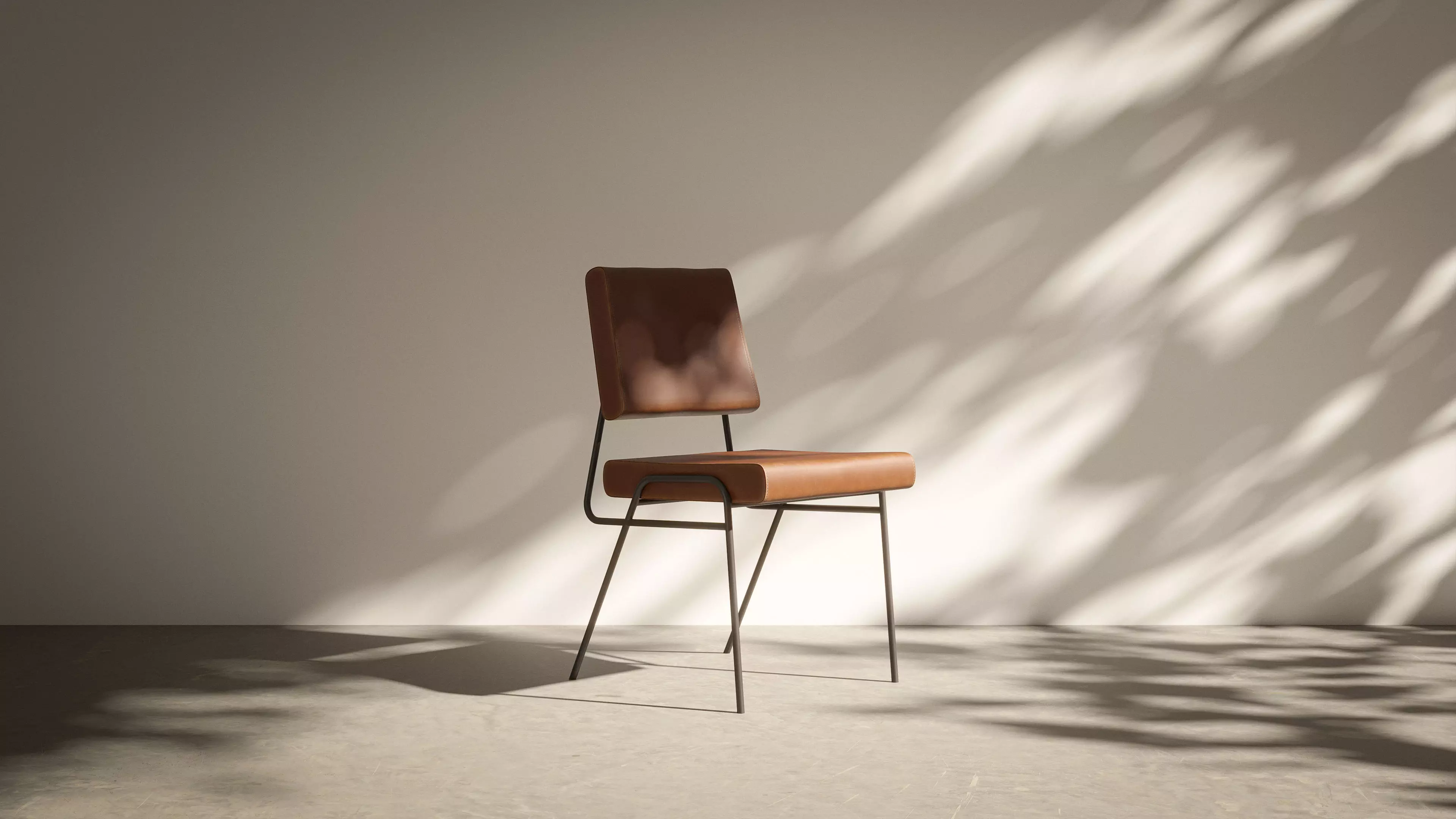 Wireframe Leather Dining Chair - 3D model 3D model_0