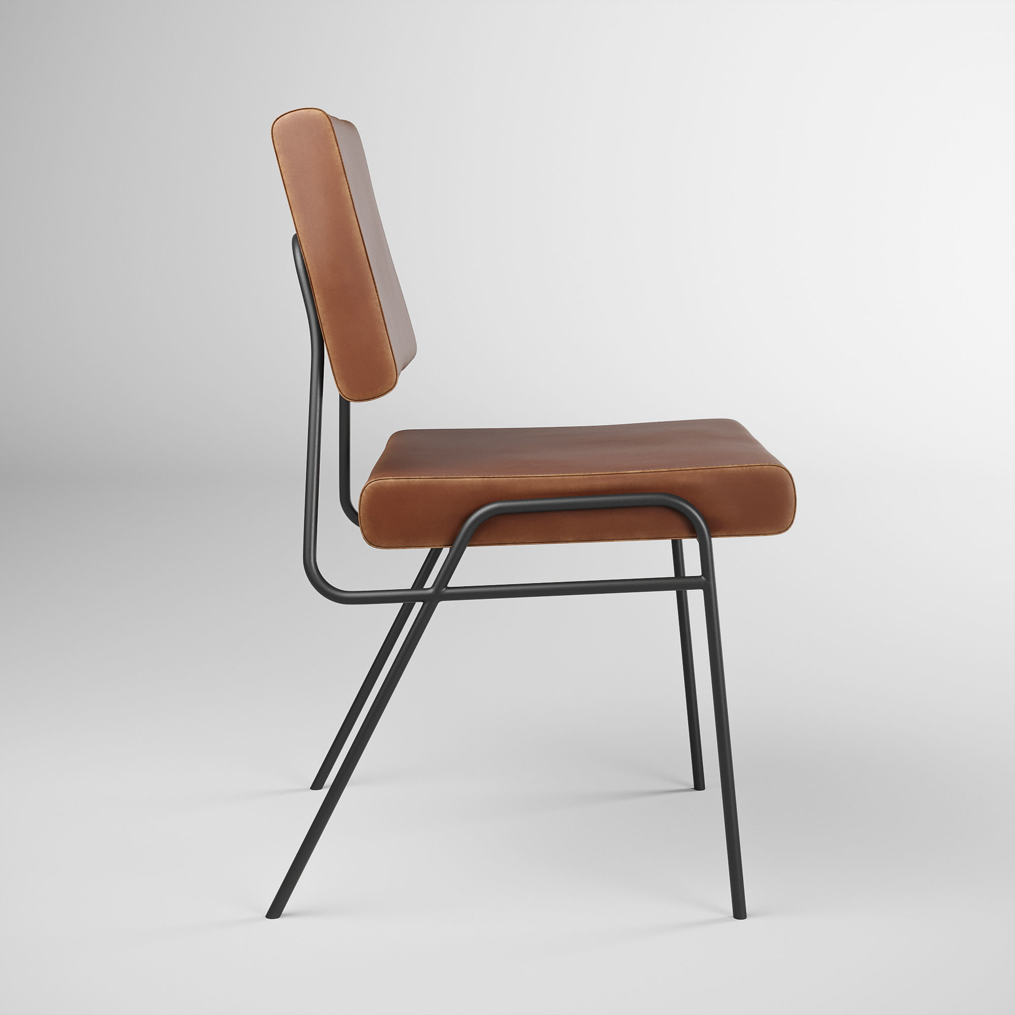 Wireframe Leather Dining Chair - 3D model 3D model_8