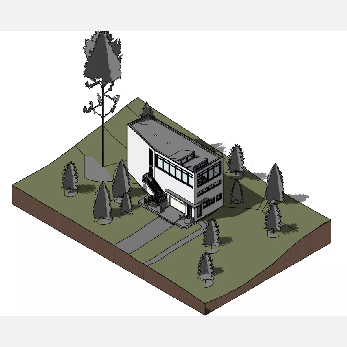 U-house - Revit 3D model