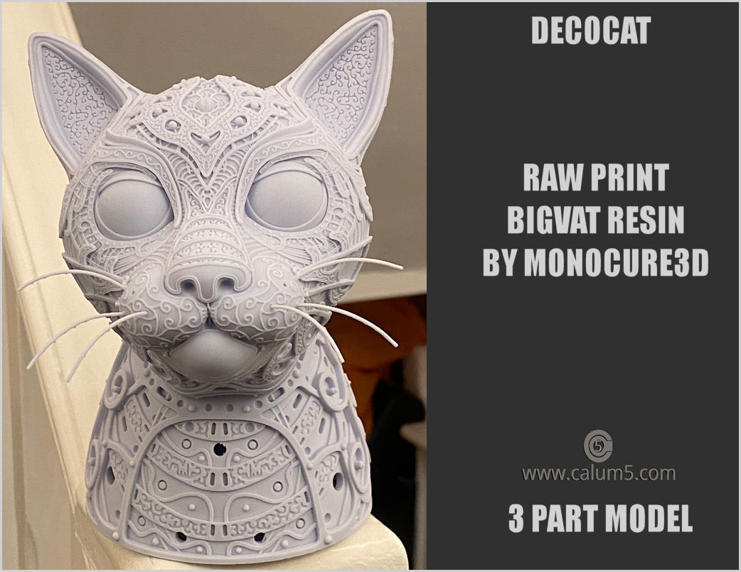 DecoCat cat bust 3D print model_8
