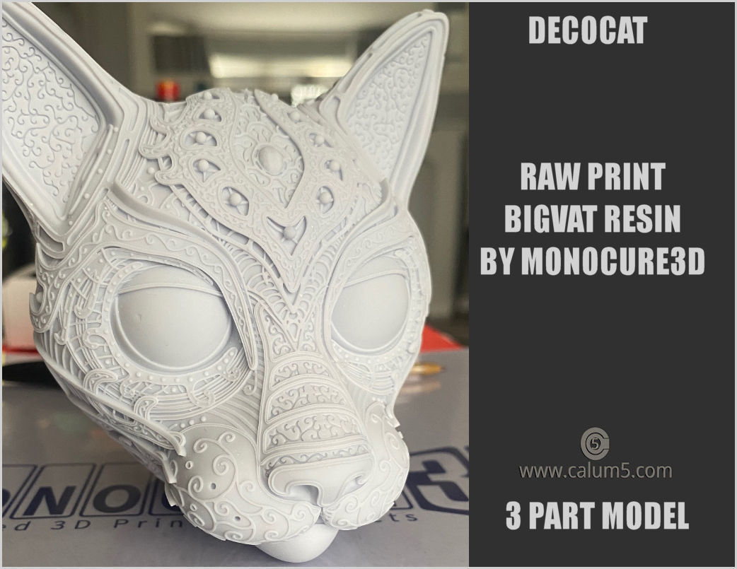 DecoCat cat bust 3D print model_10