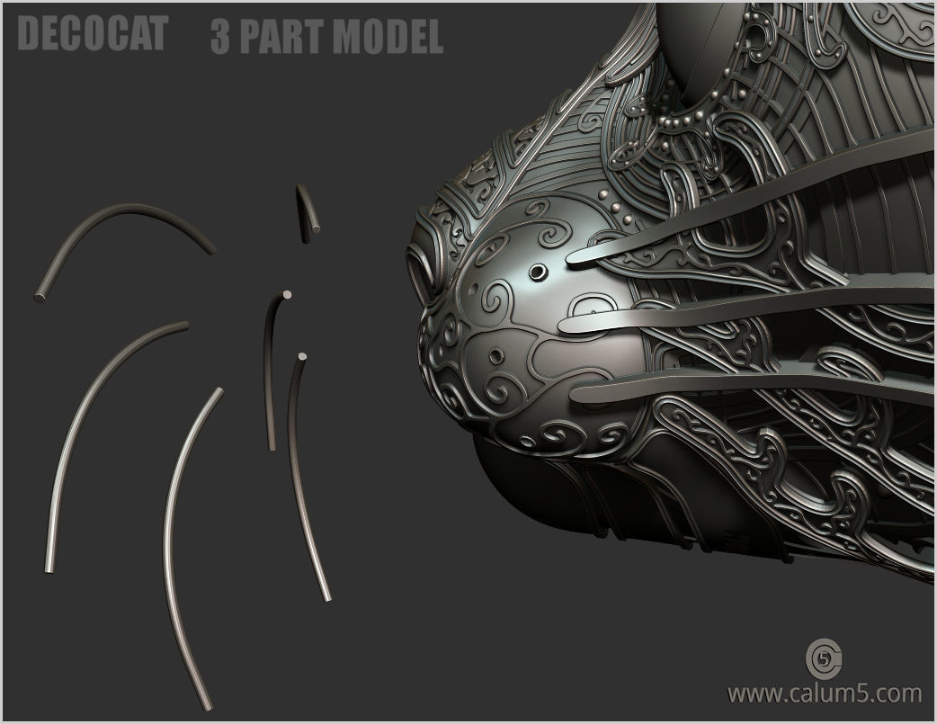 DecoCat cat bust 3D print model_14
