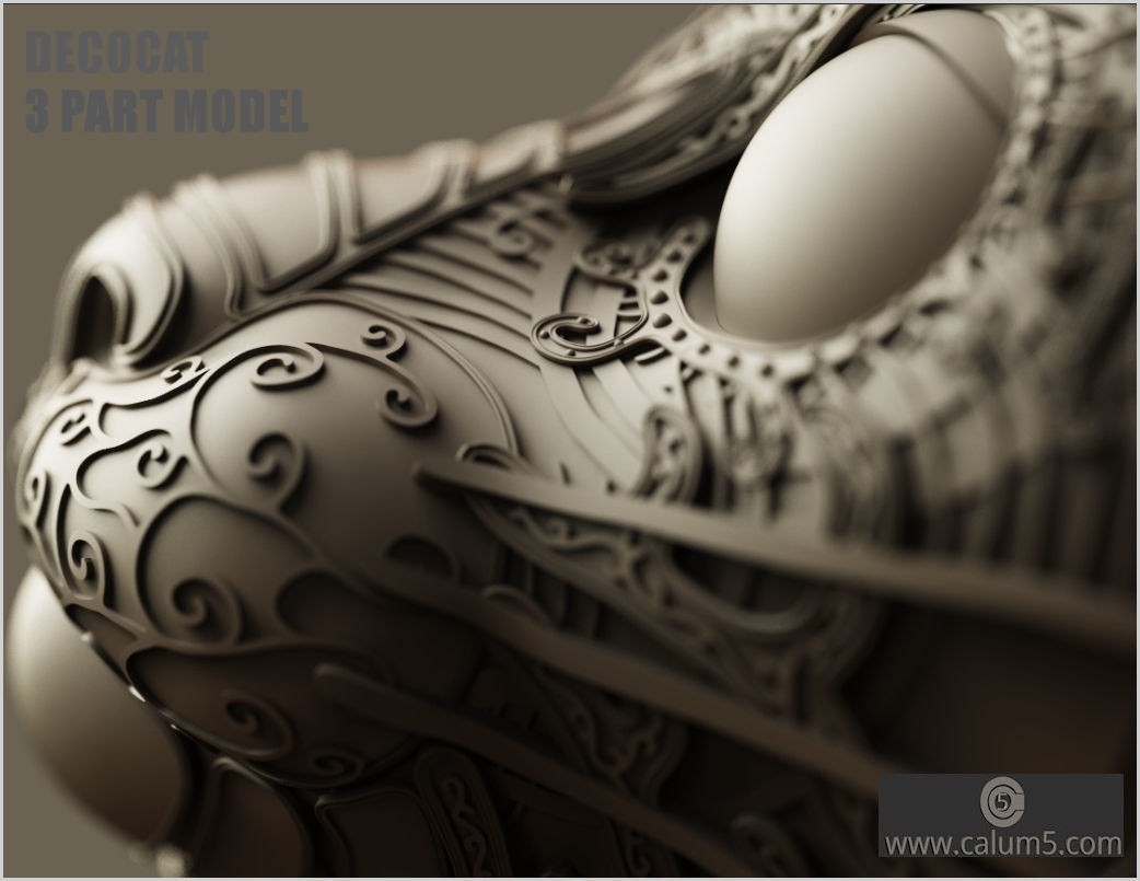DecoCat cat bust 3D print model_17
