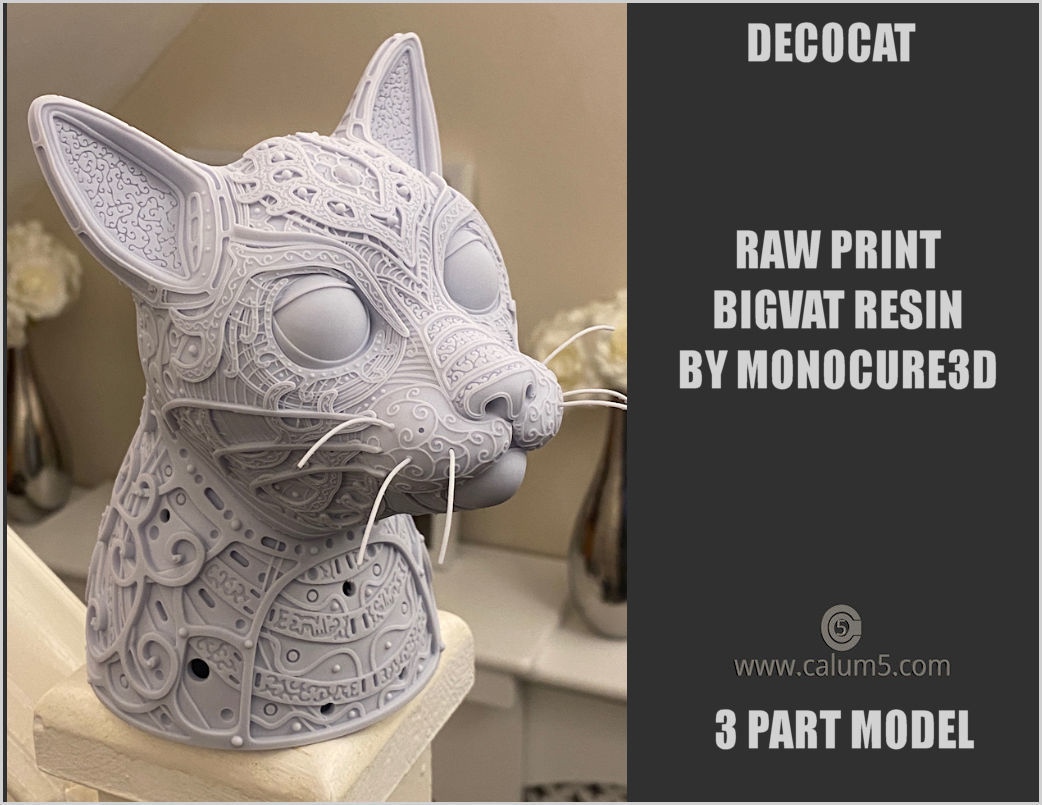 DecoCat cat bust 3D print model_7