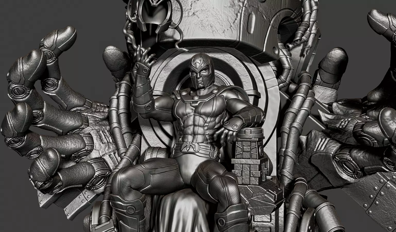 MAGNETO NO THRONE 3D print model