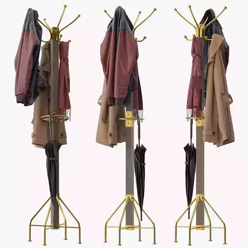 Butler Specialty Logan Square Coat Rack 3D model