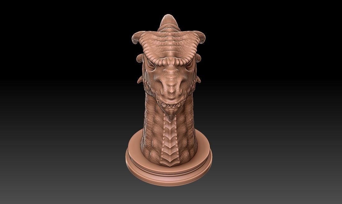 Dragon Bust 3D print model_5