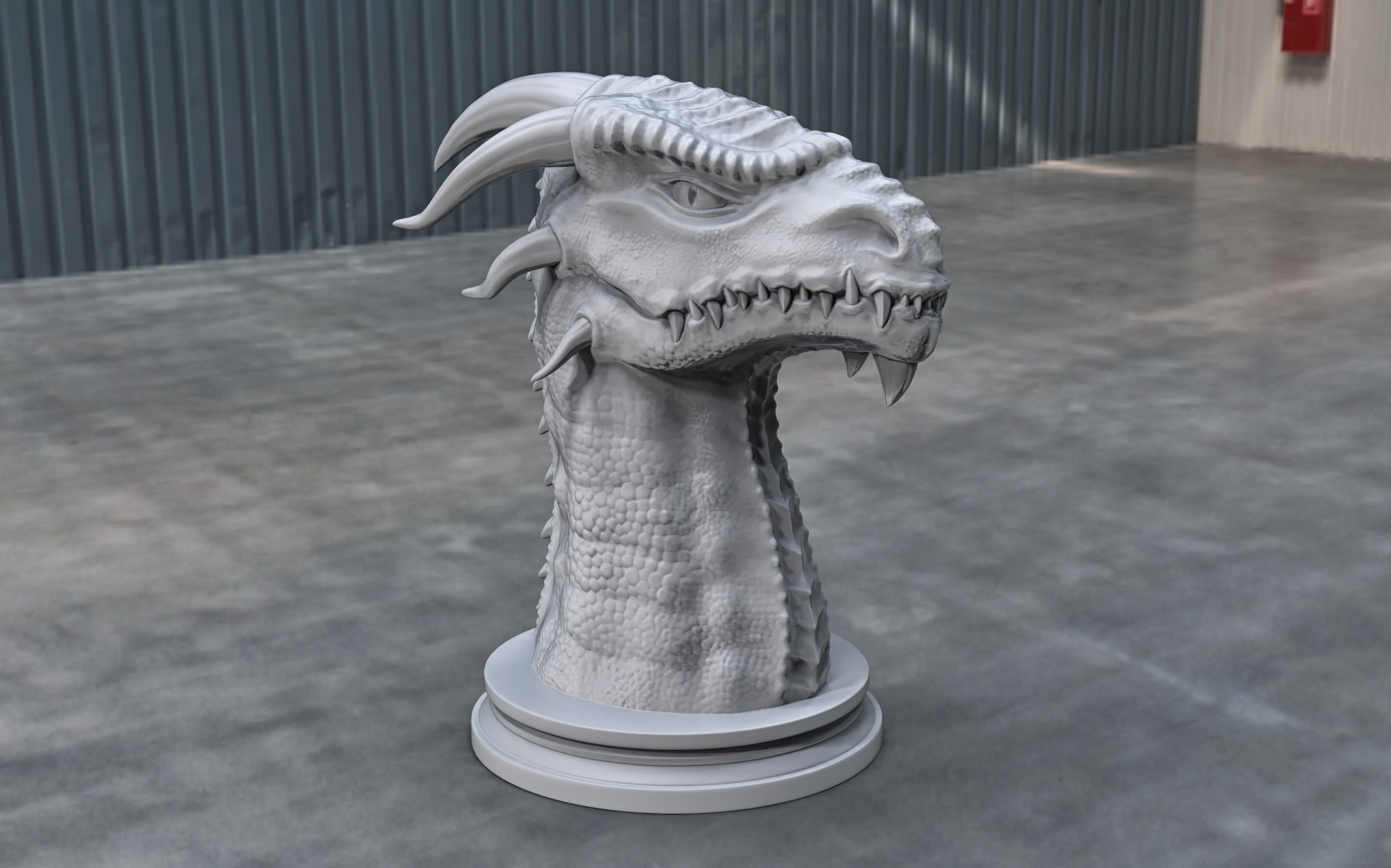 Dragon Bust 3D print model_6