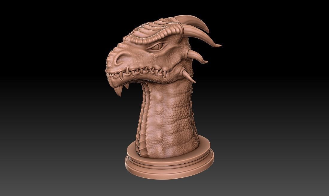 Dragon Bust 3D print model_2