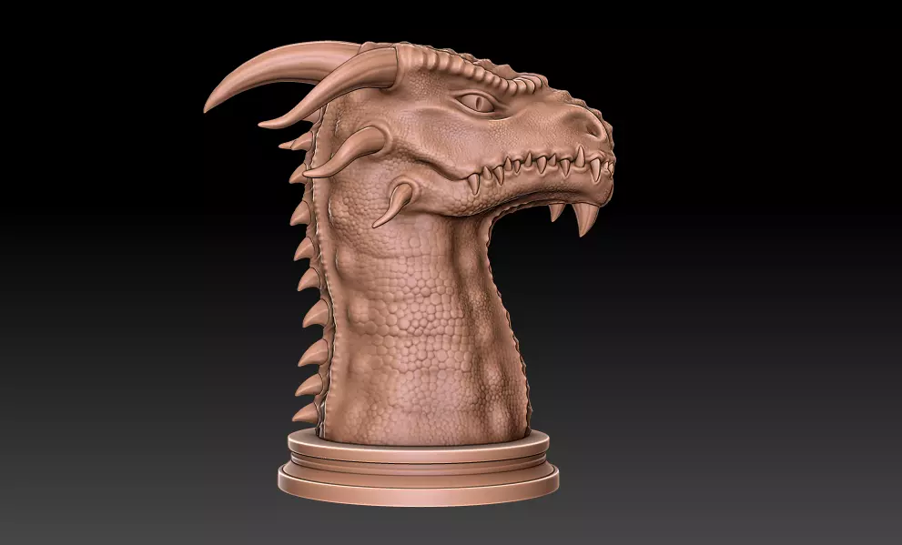 Dragon Bust 3D print model_0