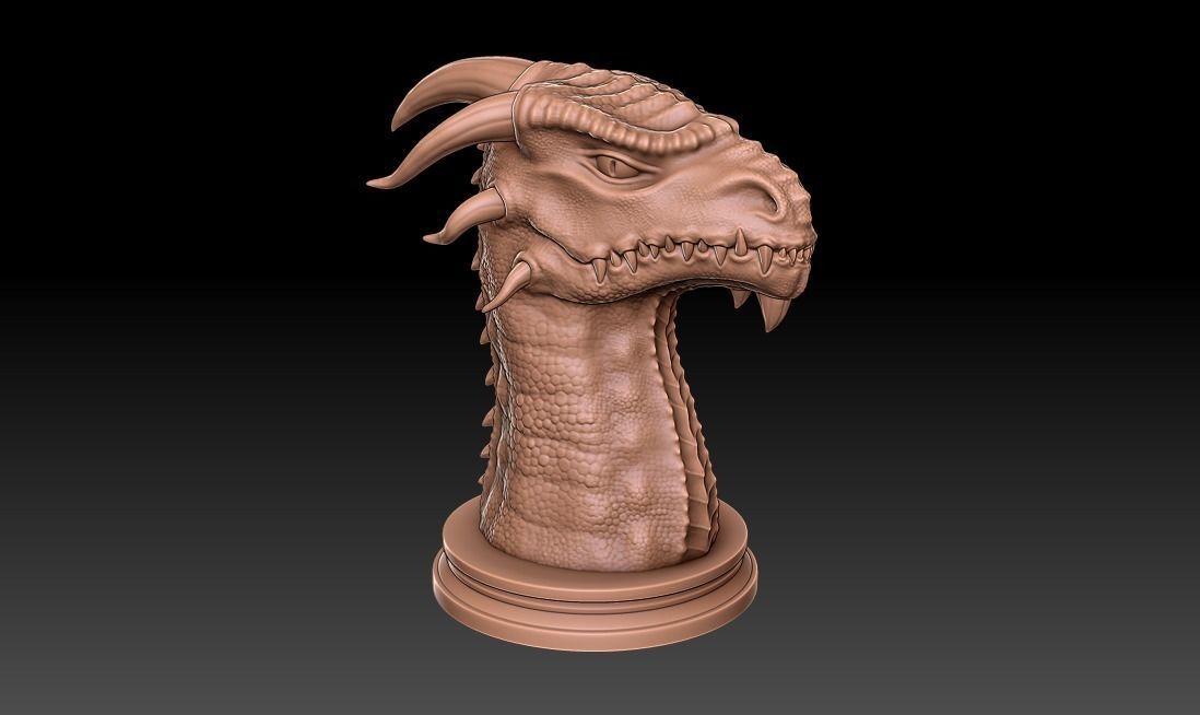 Dragon Bust 3D print model_1