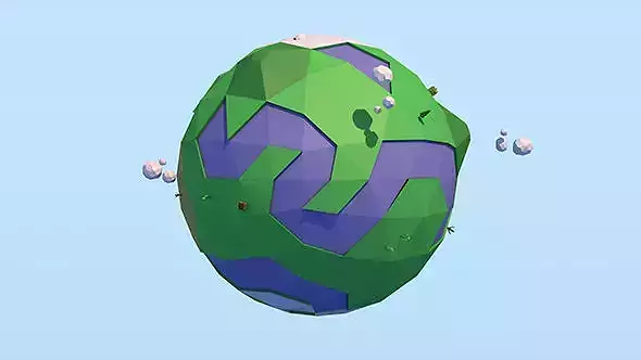 Lowpoly World polygonal egg