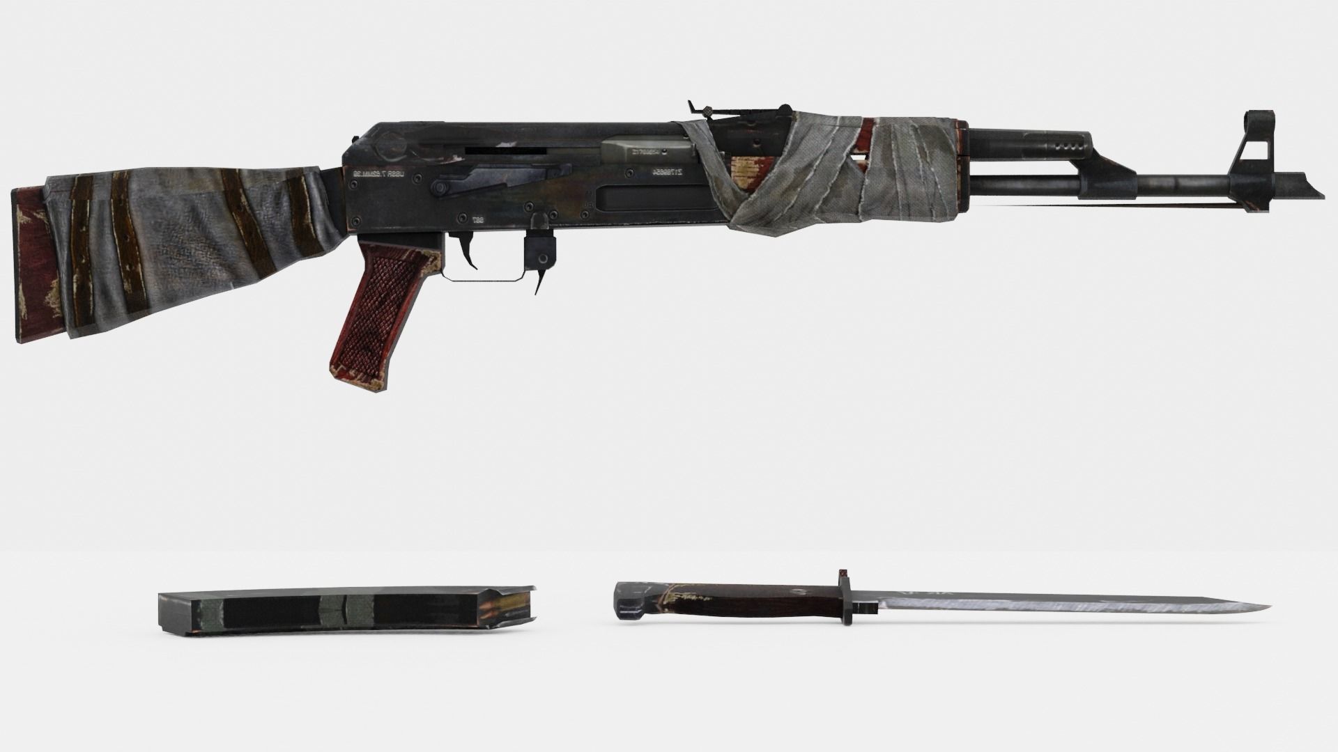 3D model akm riffle VR / AR / low-poly | CGTrader