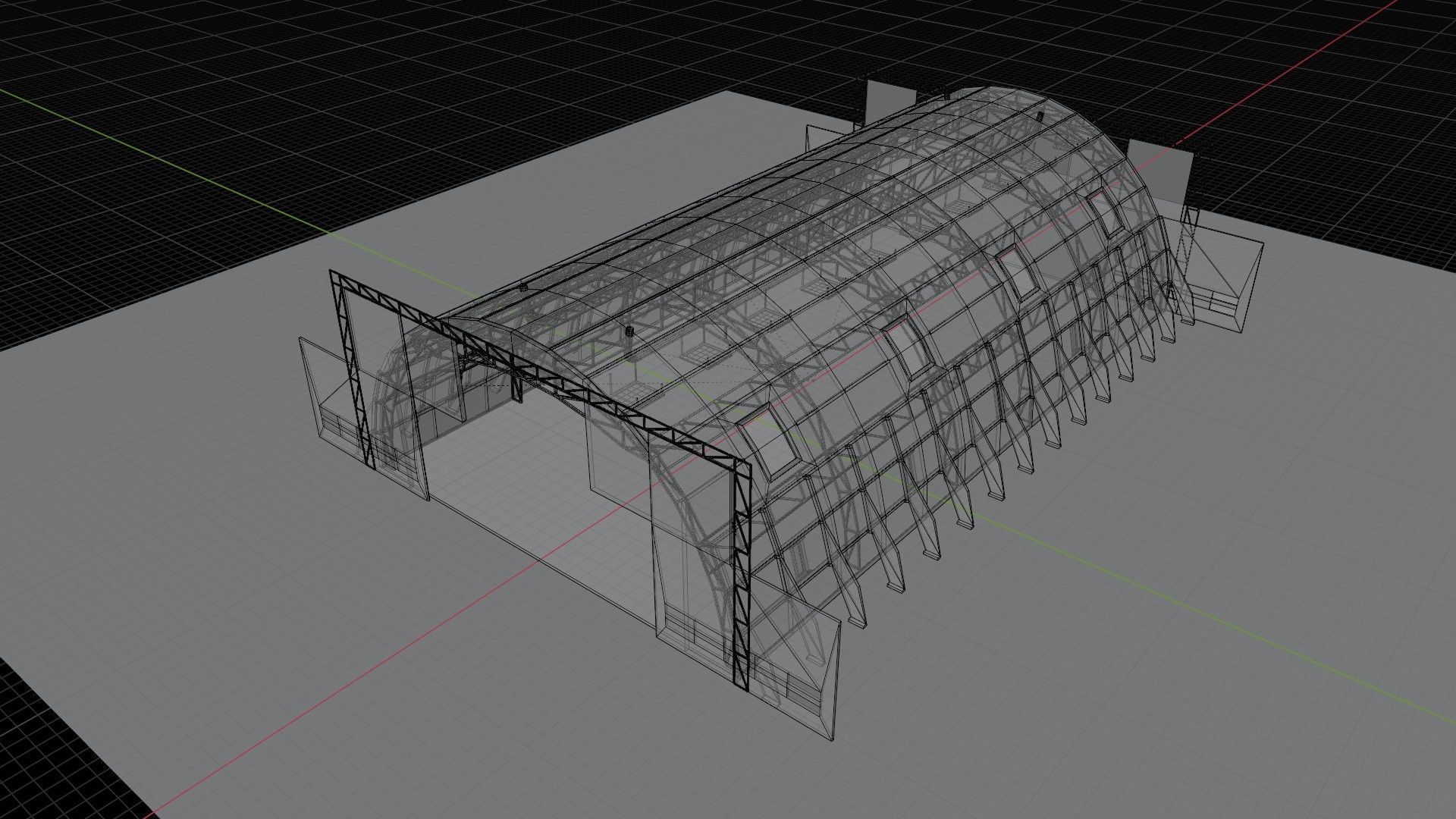 Hangar building 3D model_10