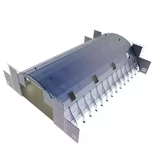 Hangar building 3D model Hangar building 3D model