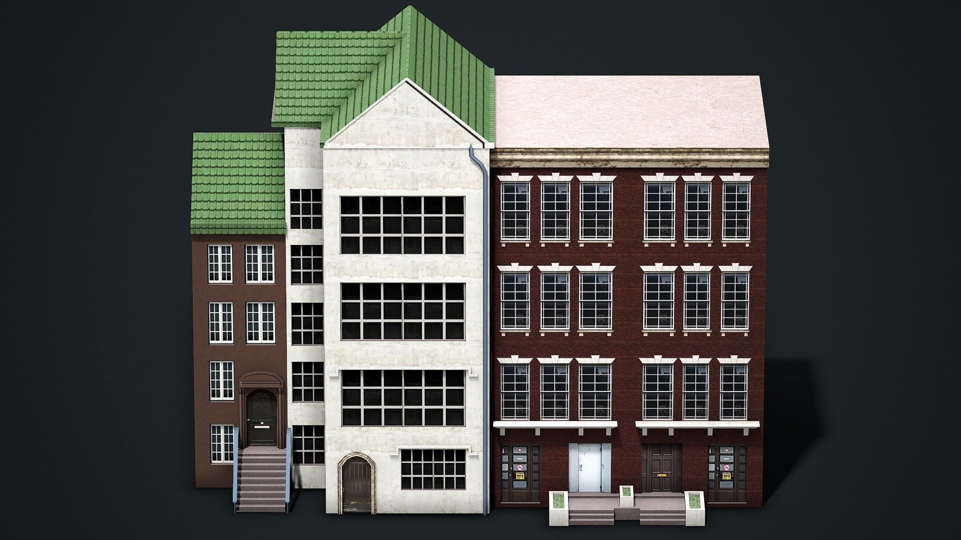 Modern House 01 - Low Poly Game Ready Low-poly 3D model_2