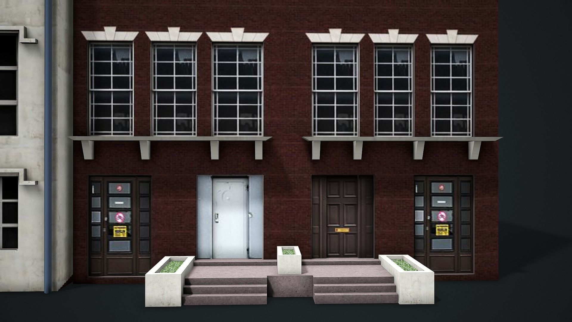 Modern House 01 - Low Poly Game Ready Low-poly 3D model_6