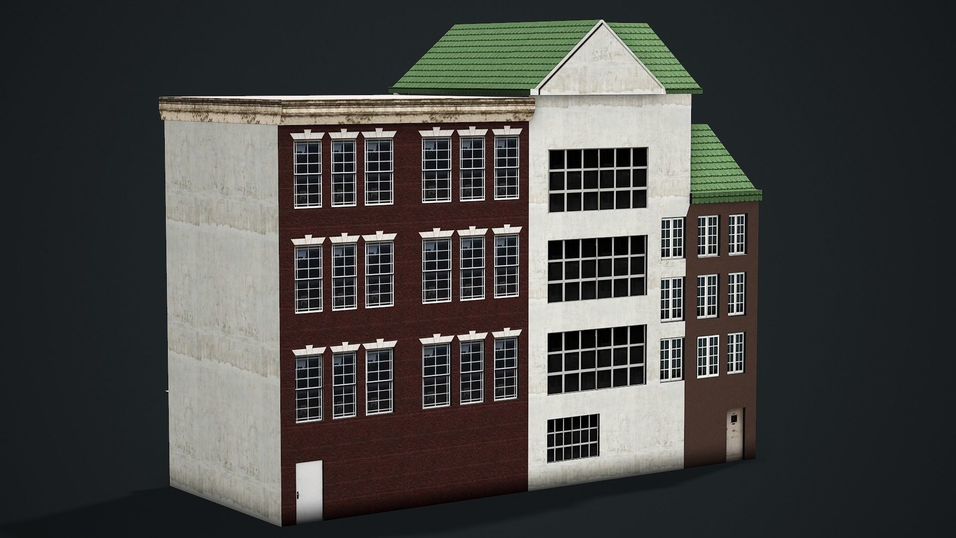 Modern House 01 - Low Poly Game Ready Low-poly 3D model_4