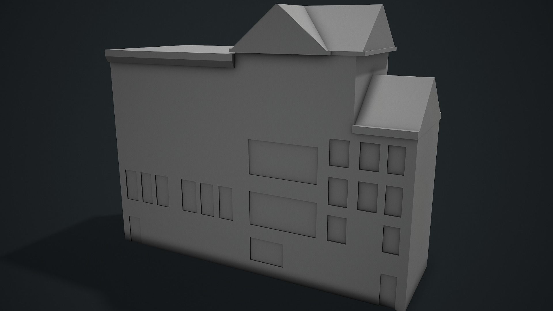 Modern House 01 - Low Poly Game Ready Low-poly 3D model_11