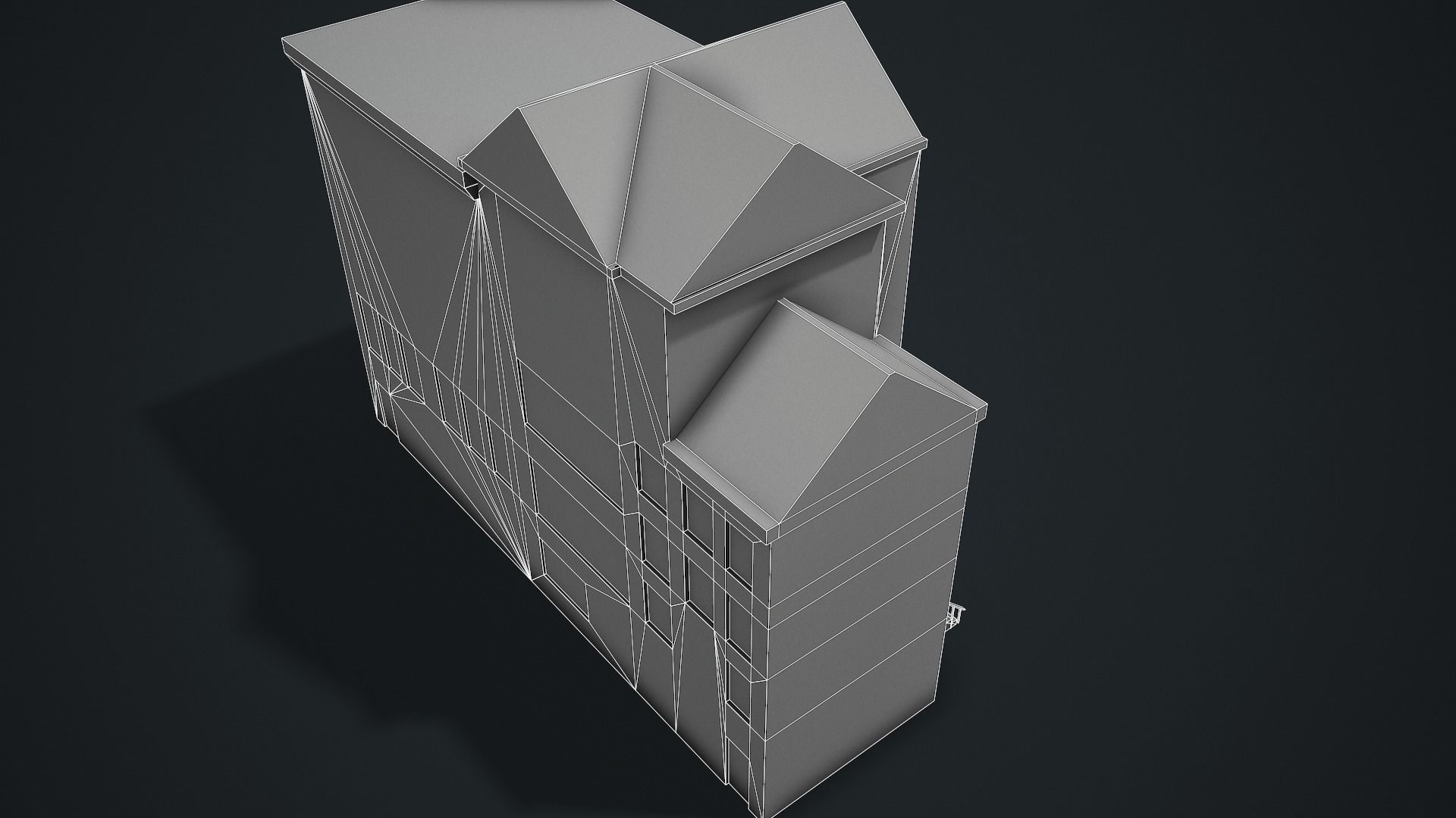 Modern House 01 - Low Poly Game Ready Low-poly 3D model_14