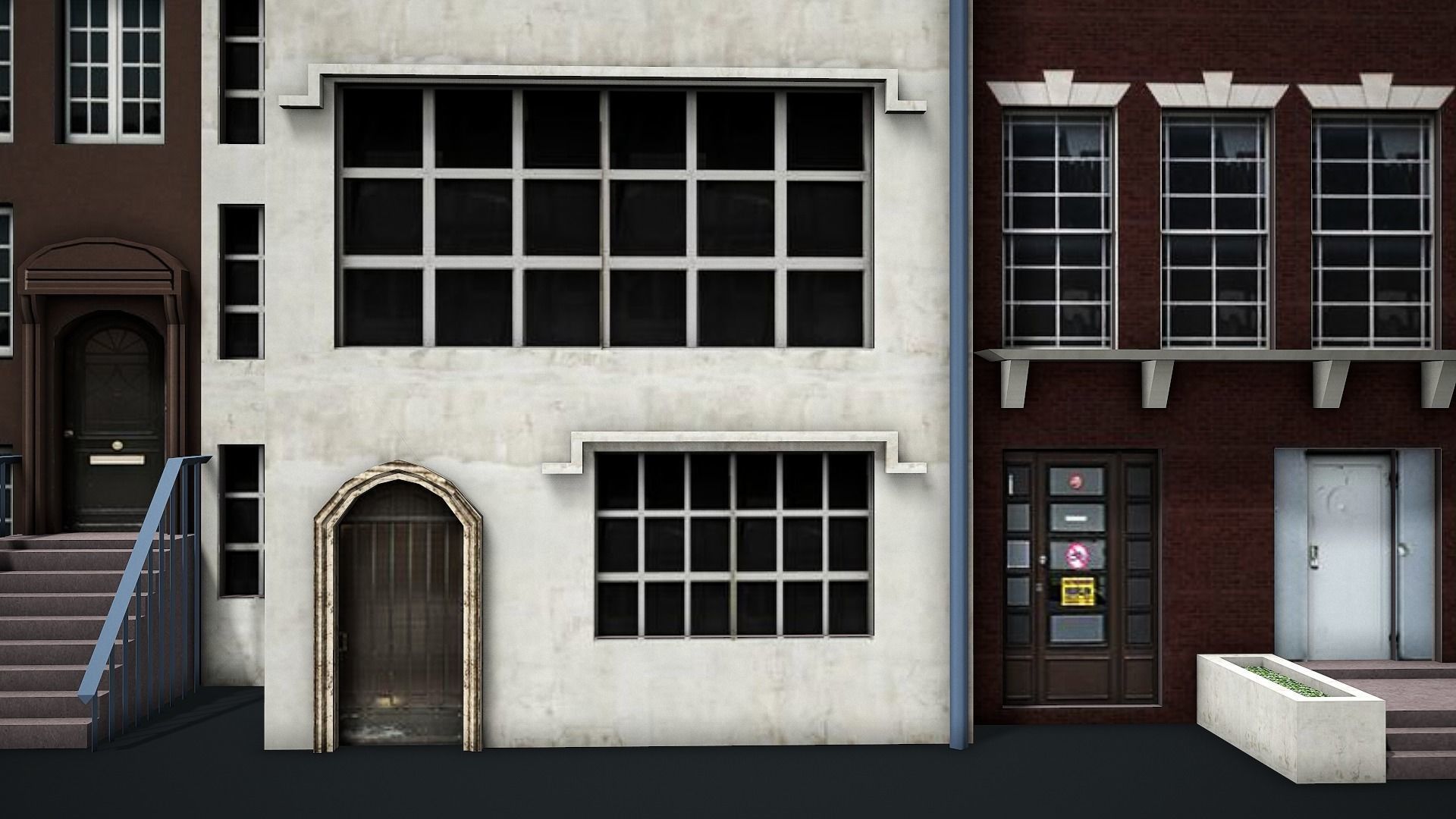 Modern House 01 - Low Poly Game Ready Low-poly 3D model_7