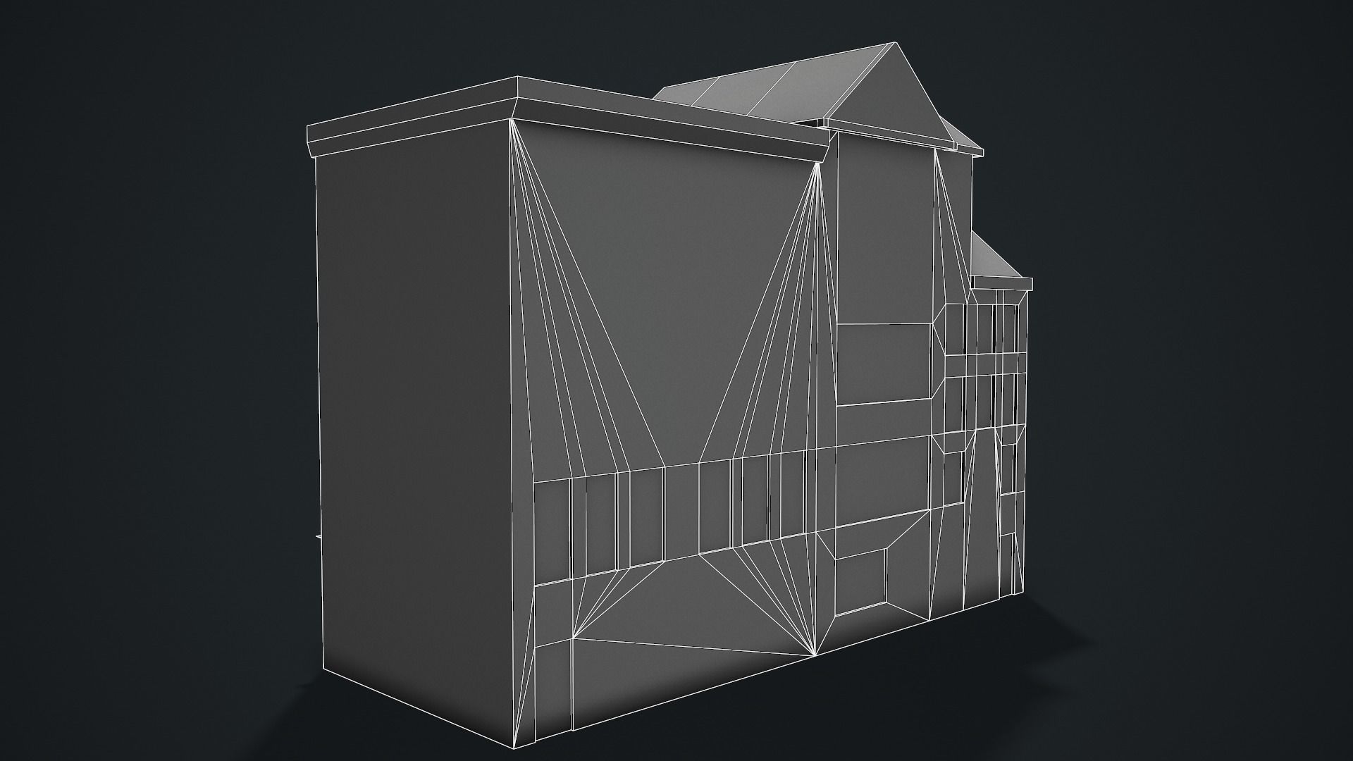Modern House 01 - Low Poly Game Ready Low-poly 3D model_13