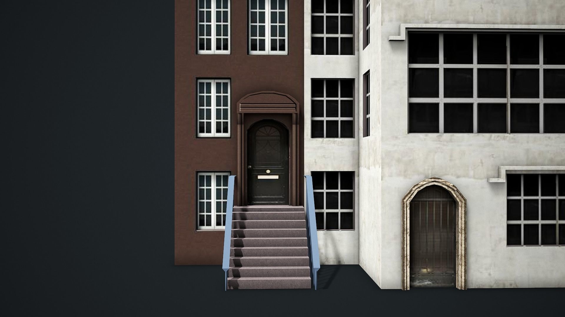 Modern House 01 - Low Poly Game Ready Low-poly 3D model_8