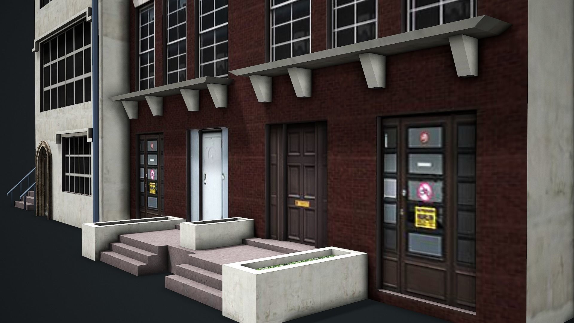 Modern House 01 - Low Poly Game Ready Low-poly 3D model_9