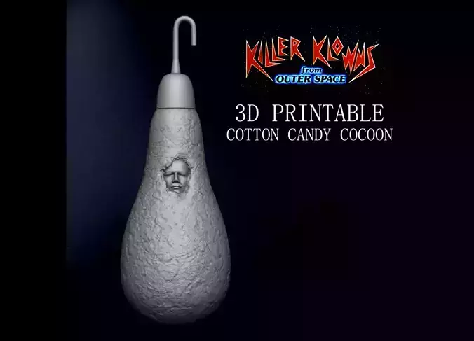3D PRINTABLE COTTON CANDY COCOON - EXPOSED FACE - KILLER KLOWNS 3D print model