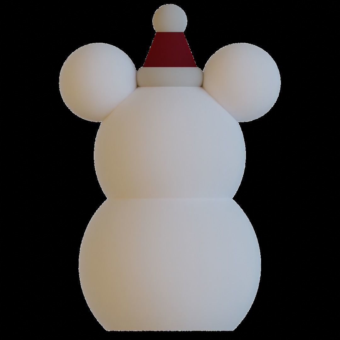 Mickey Mouse Snowman 3D print model_3