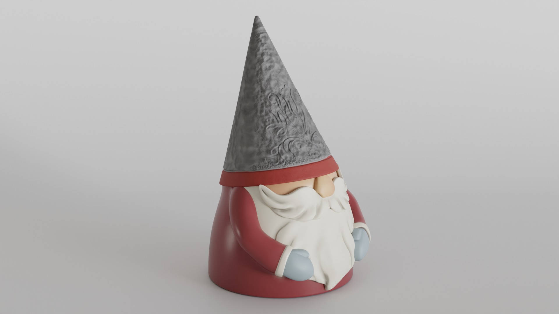 Decorative Santa Design with Ornate Hat for Holiday Decor 3D print model_1