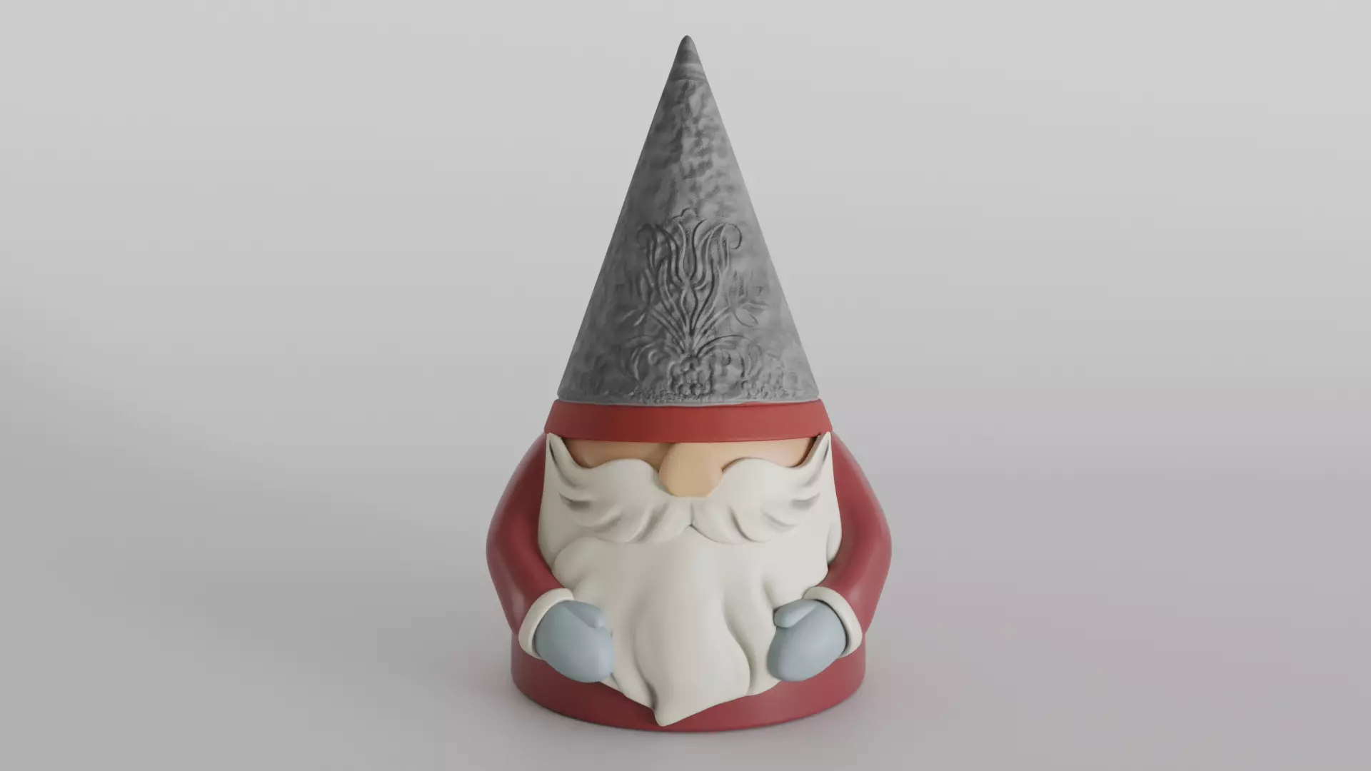 Decorative Santa Design with Ornate Hat for Holiday Decor 3D print model_0