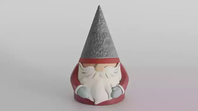 Decorative Santa Design with Ornate Hat for Holiday Decor 3D print model Decorative Santa Design with Ornate Hat for Holiday Decor 3D print model