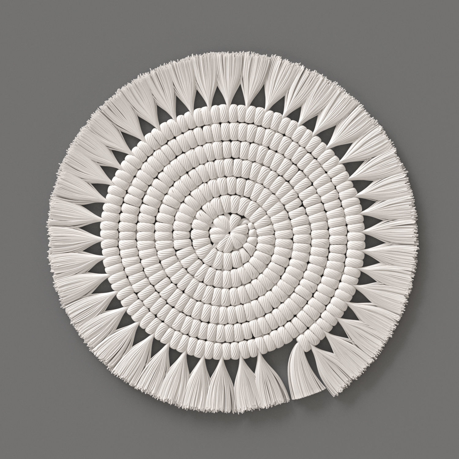 Macrame Mini Coaster 3D model_6