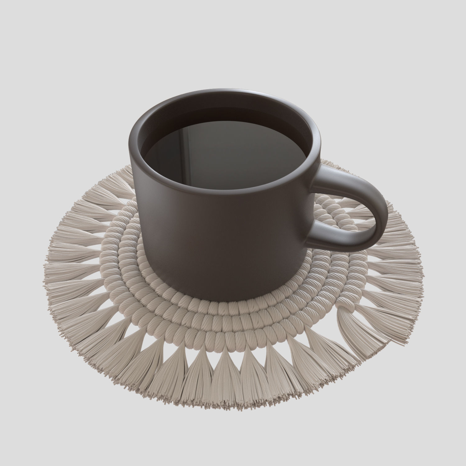 Macrame Mini Coaster 3D model_5