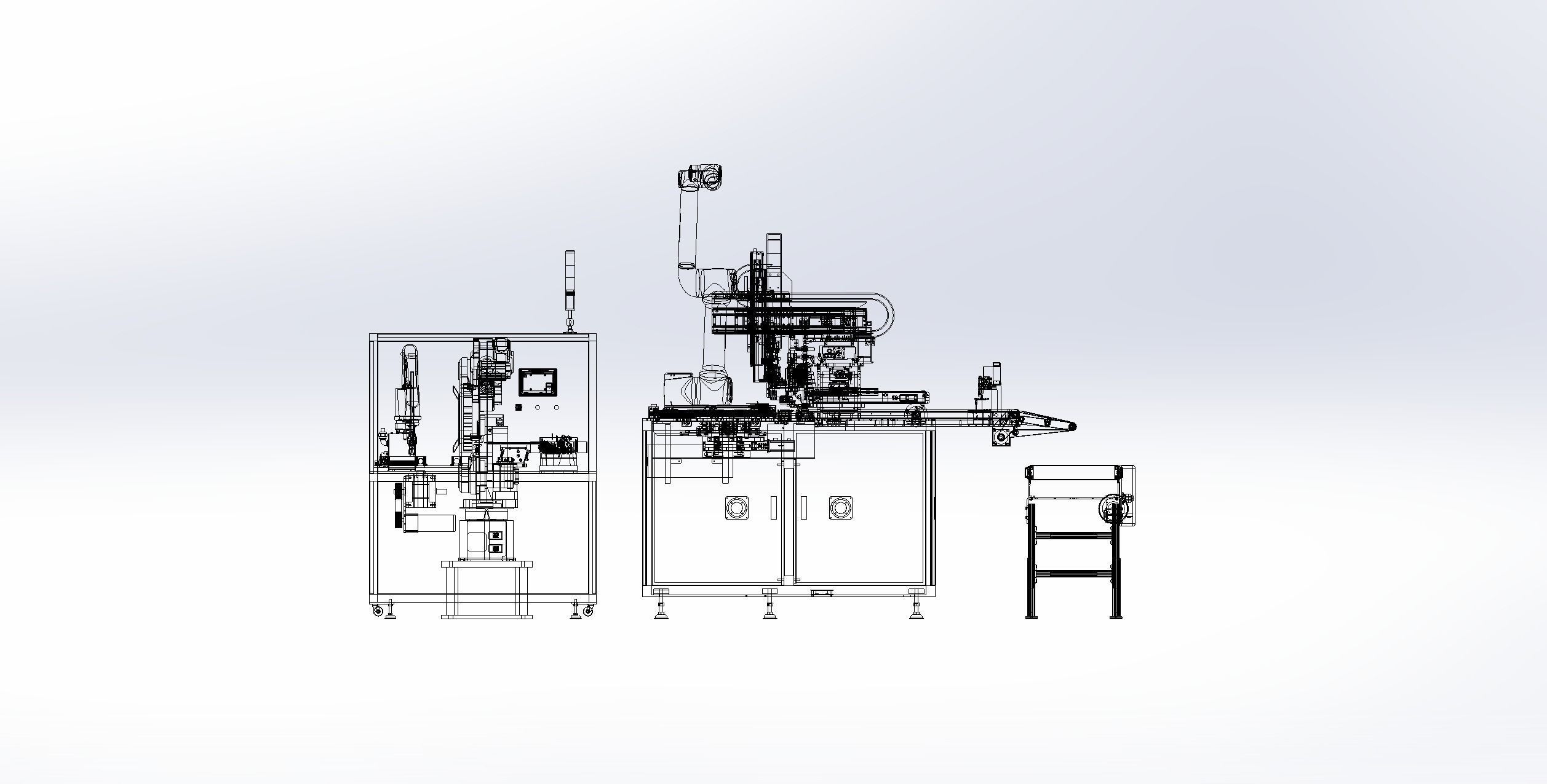 Panel automatic assembly line  3D model_10
