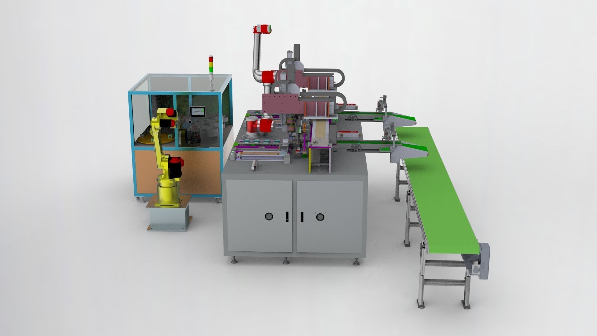 Panel automatic assembly line  3D model_16
