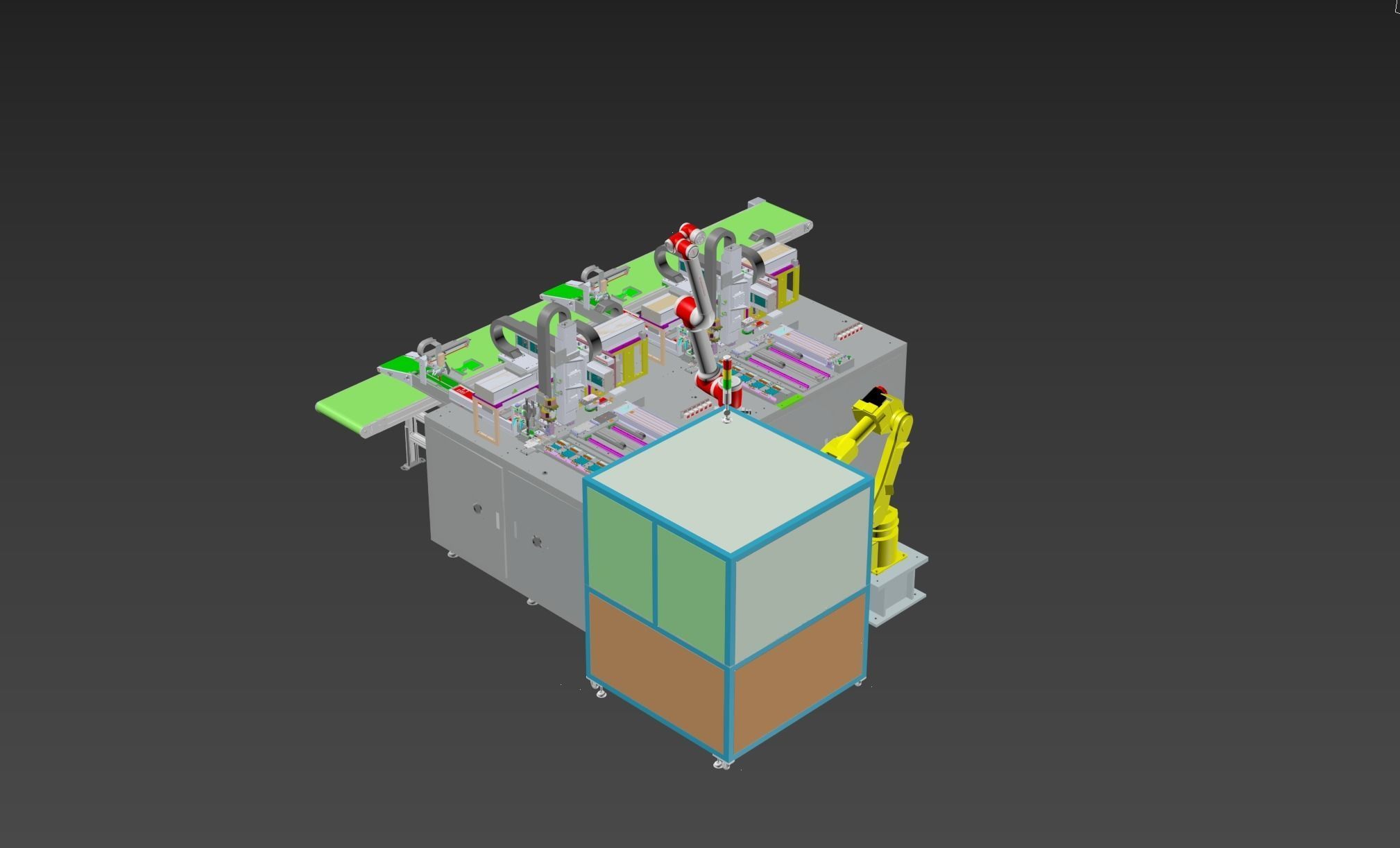 Panel automatic assembly line  3D model_14