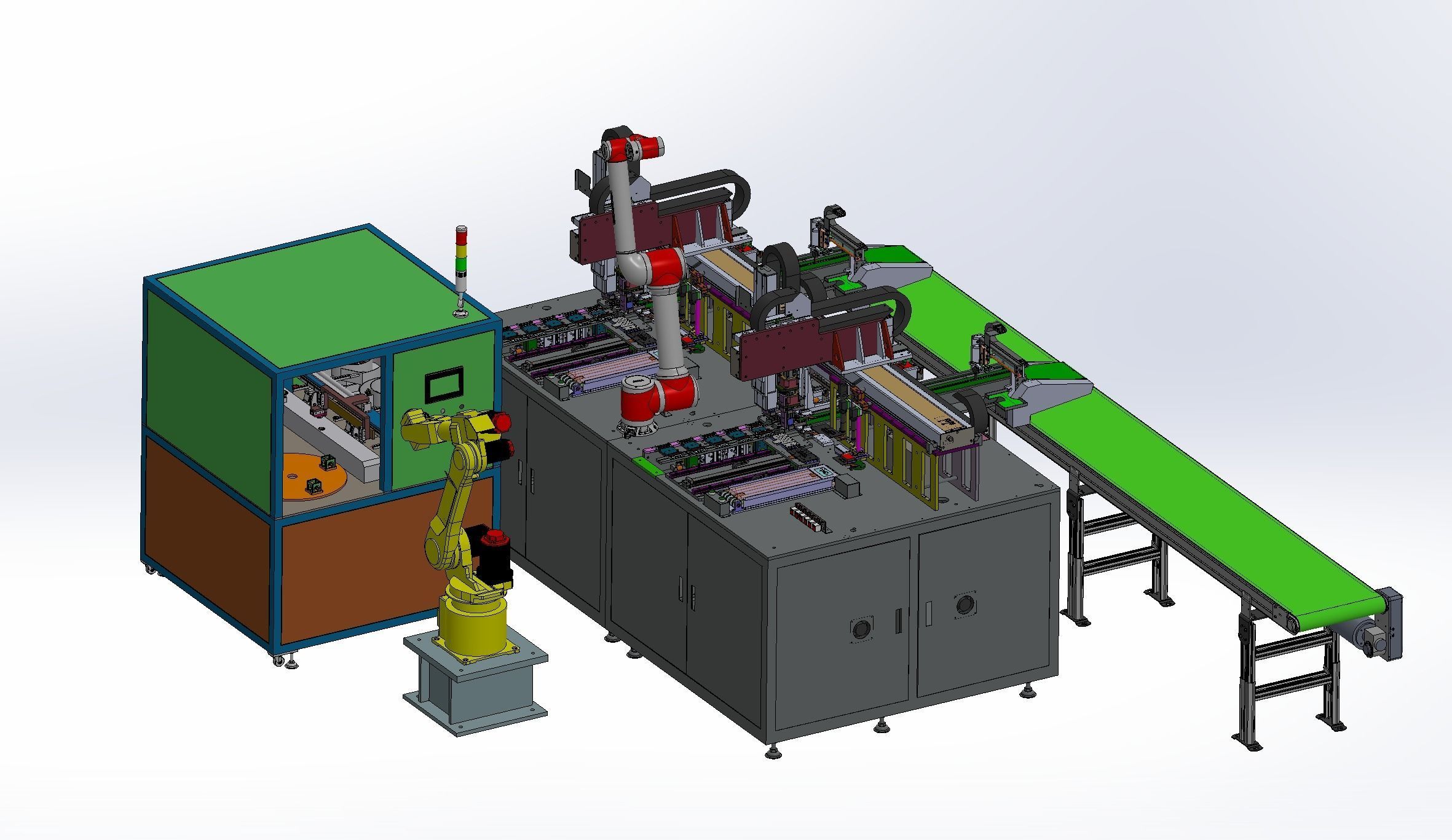 Panel automatic assembly line  3D model_3