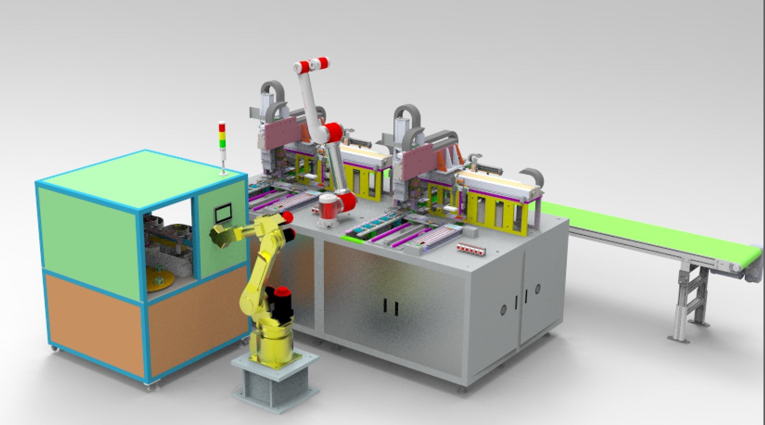 Panel automatic assembly line  3D model_1