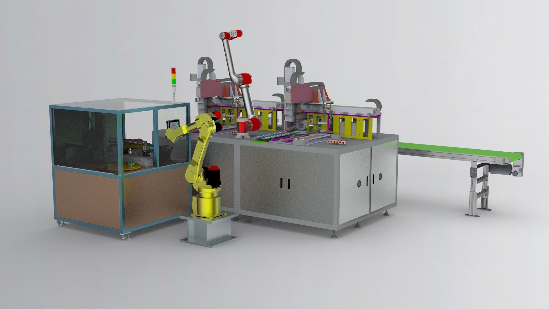 Panel automatic assembly line  3D model_2