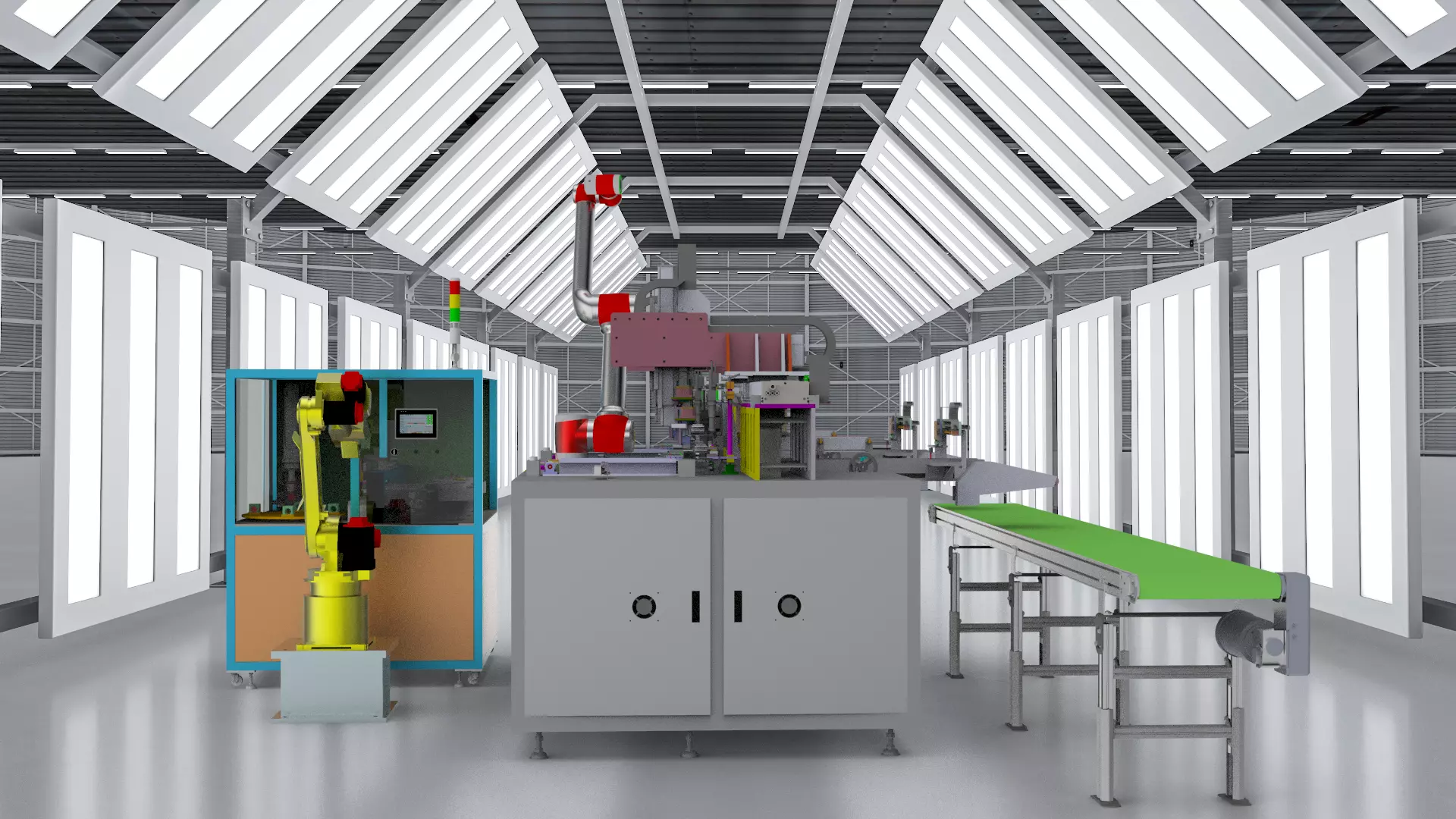 Panel automatic assembly line  3D model_0