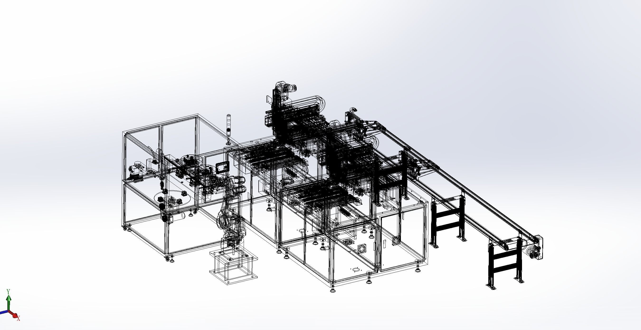 Panel automatic assembly line  3D model_11