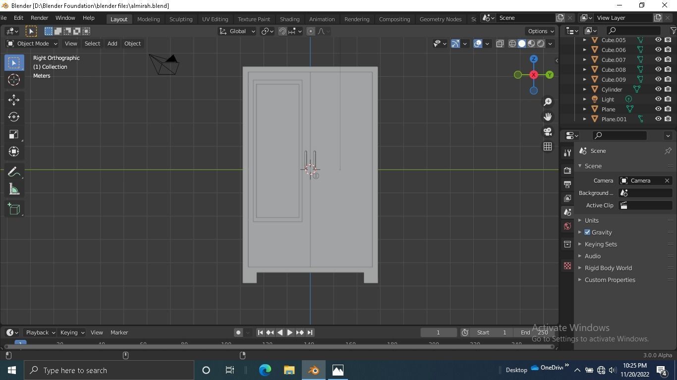 Almirah box Low-poly 3D model_2